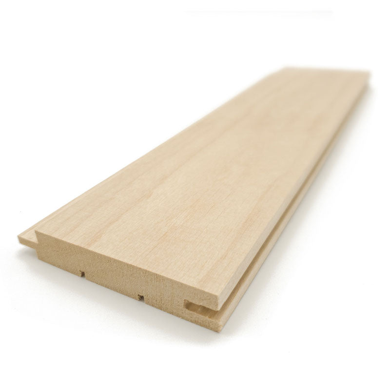 Prosaunas Sauna Wood, Alder Nickel Gap Wall Cladding, 1"x4" | WOOD661